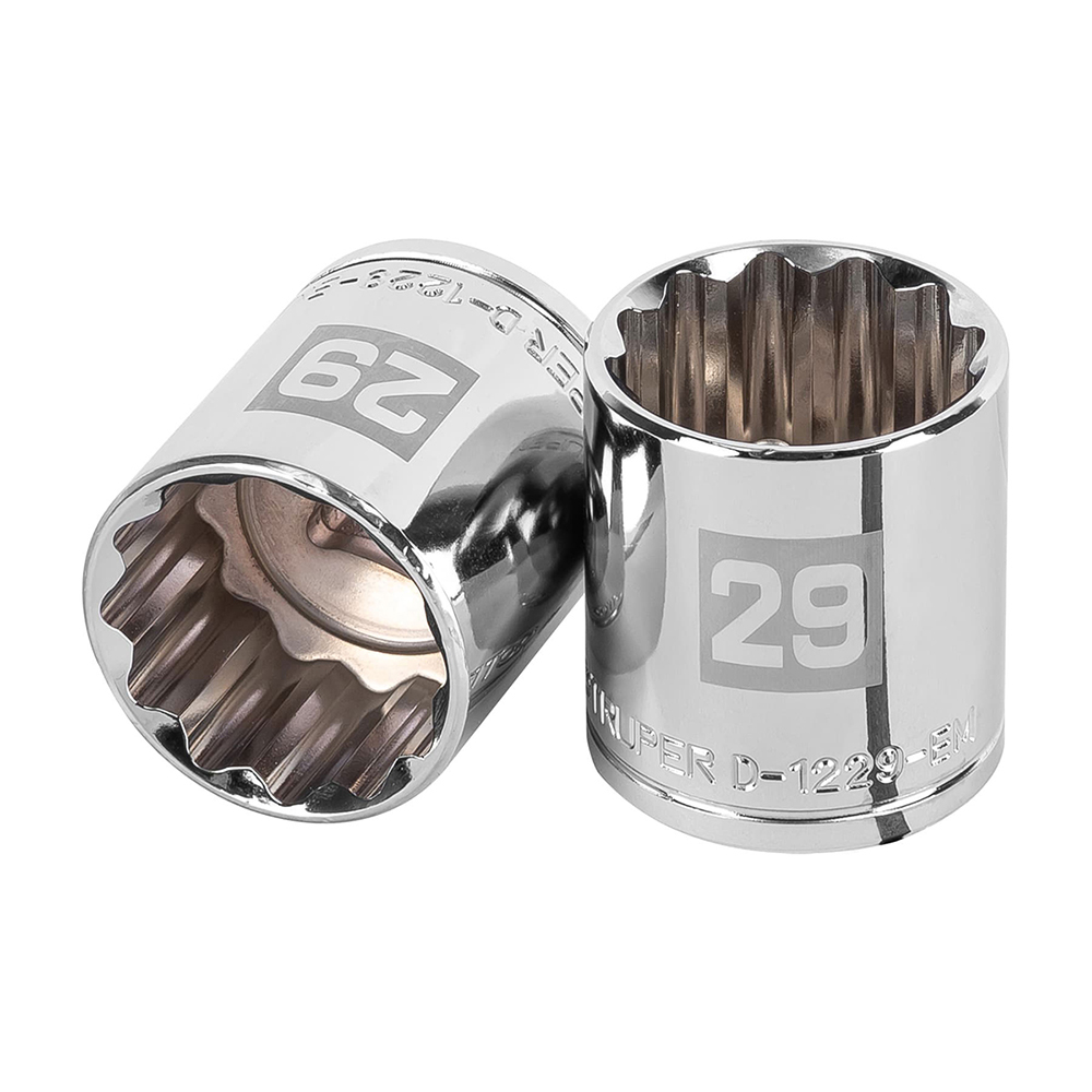 Llave vaso bihexagonal, cuadro 1/2" - 29 mm