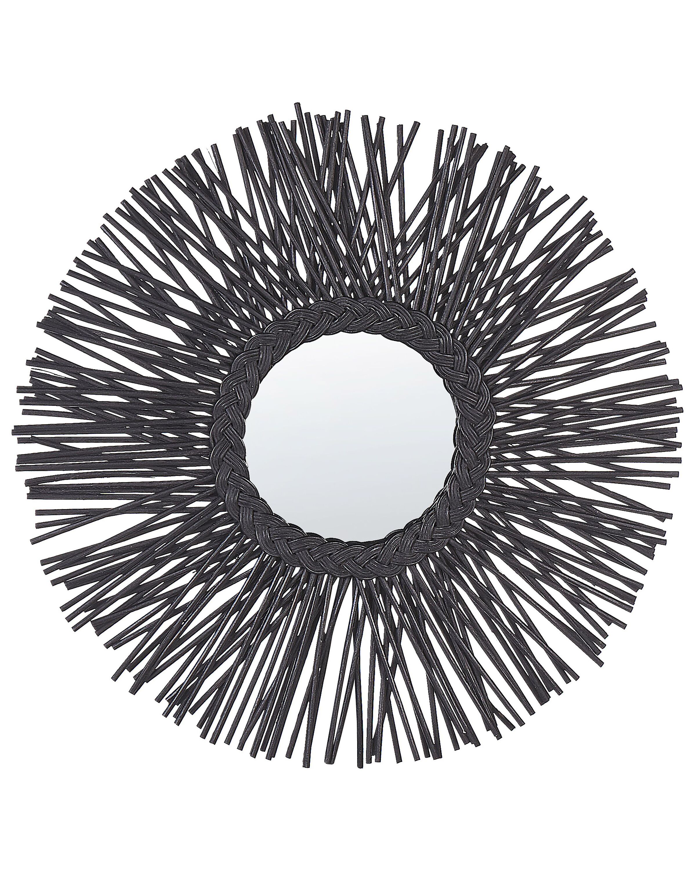 Espejo de pared kalasin 60 cm 60 cm ratán negro