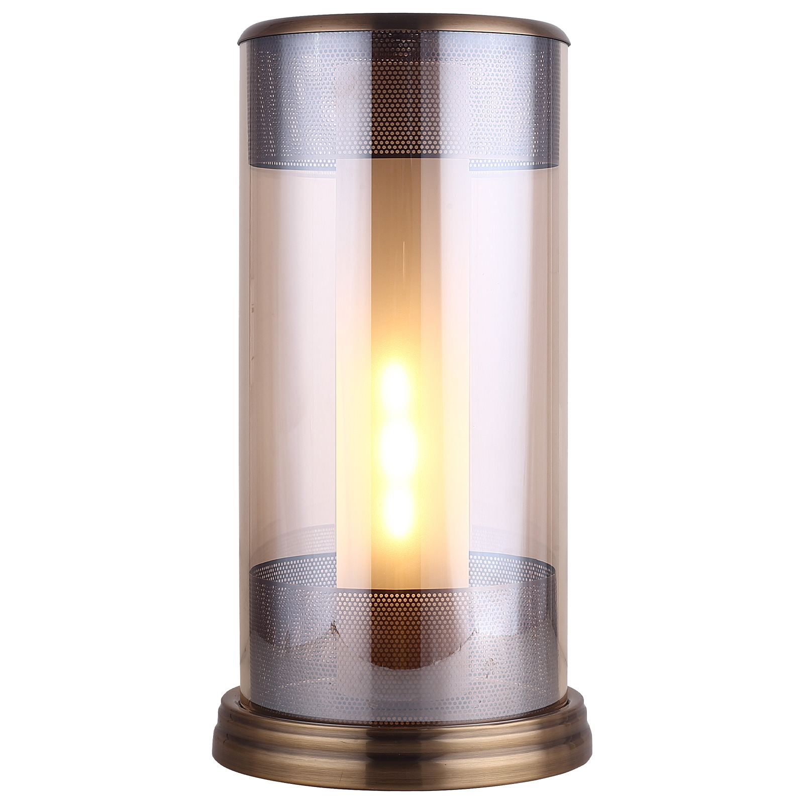 Lámpara de mesa lumineca panbat 24x45 cm champán