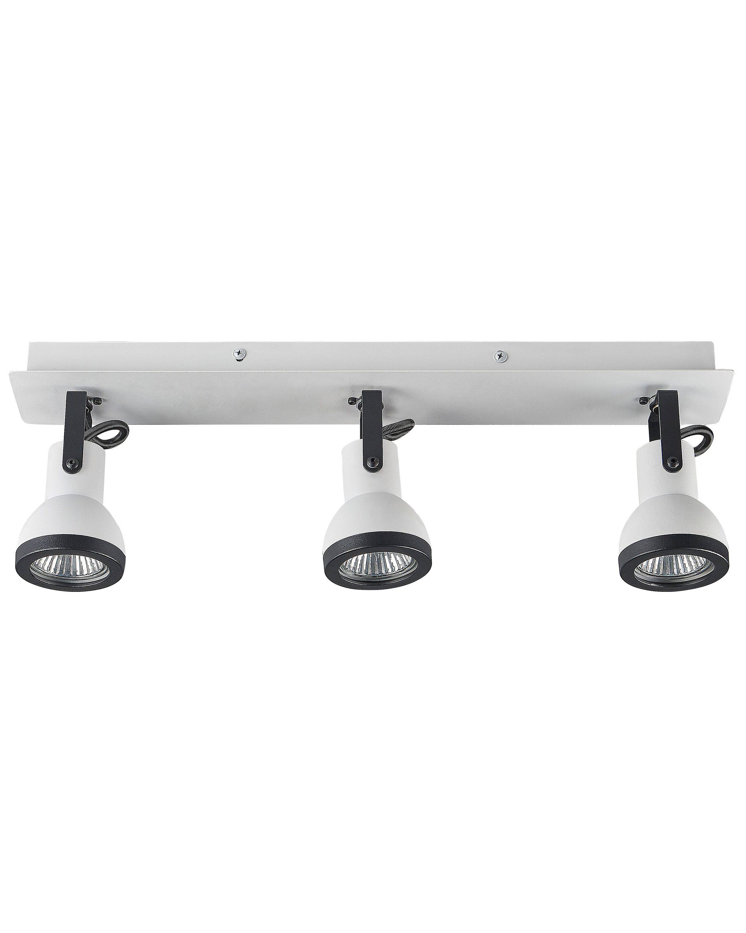 Lámpara de 3 focos baro ajustable metal blanco