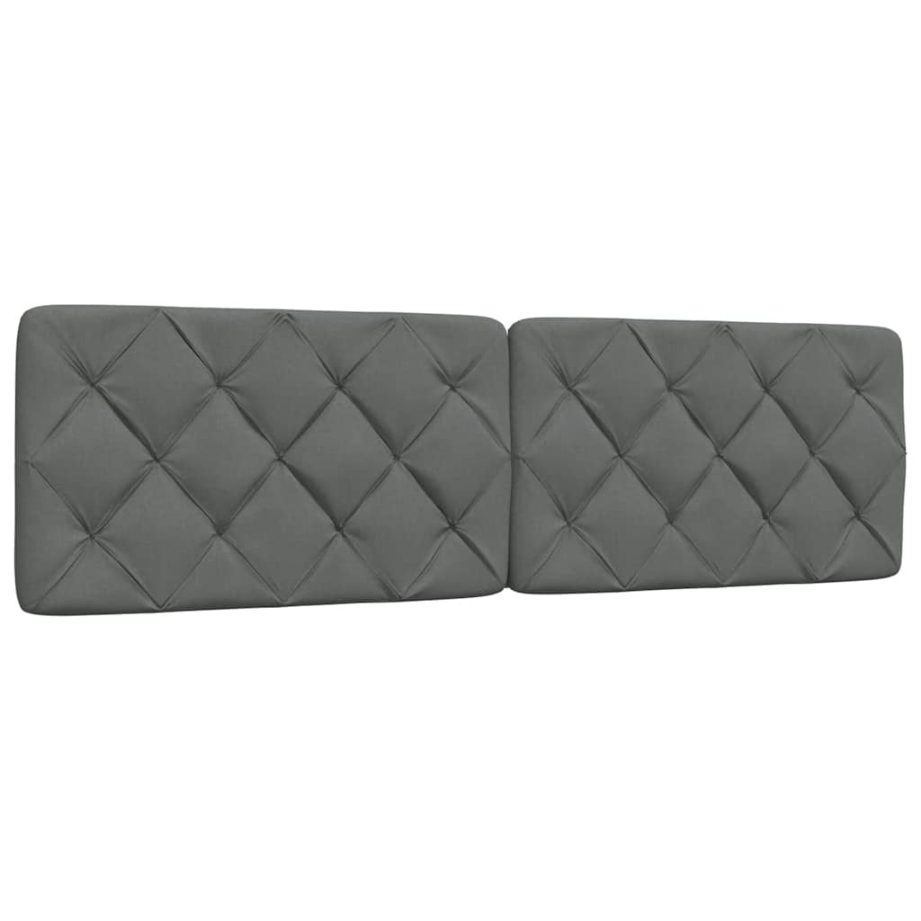Cabecero de cama acolchado tela gris oscuro 180 cm eso5140