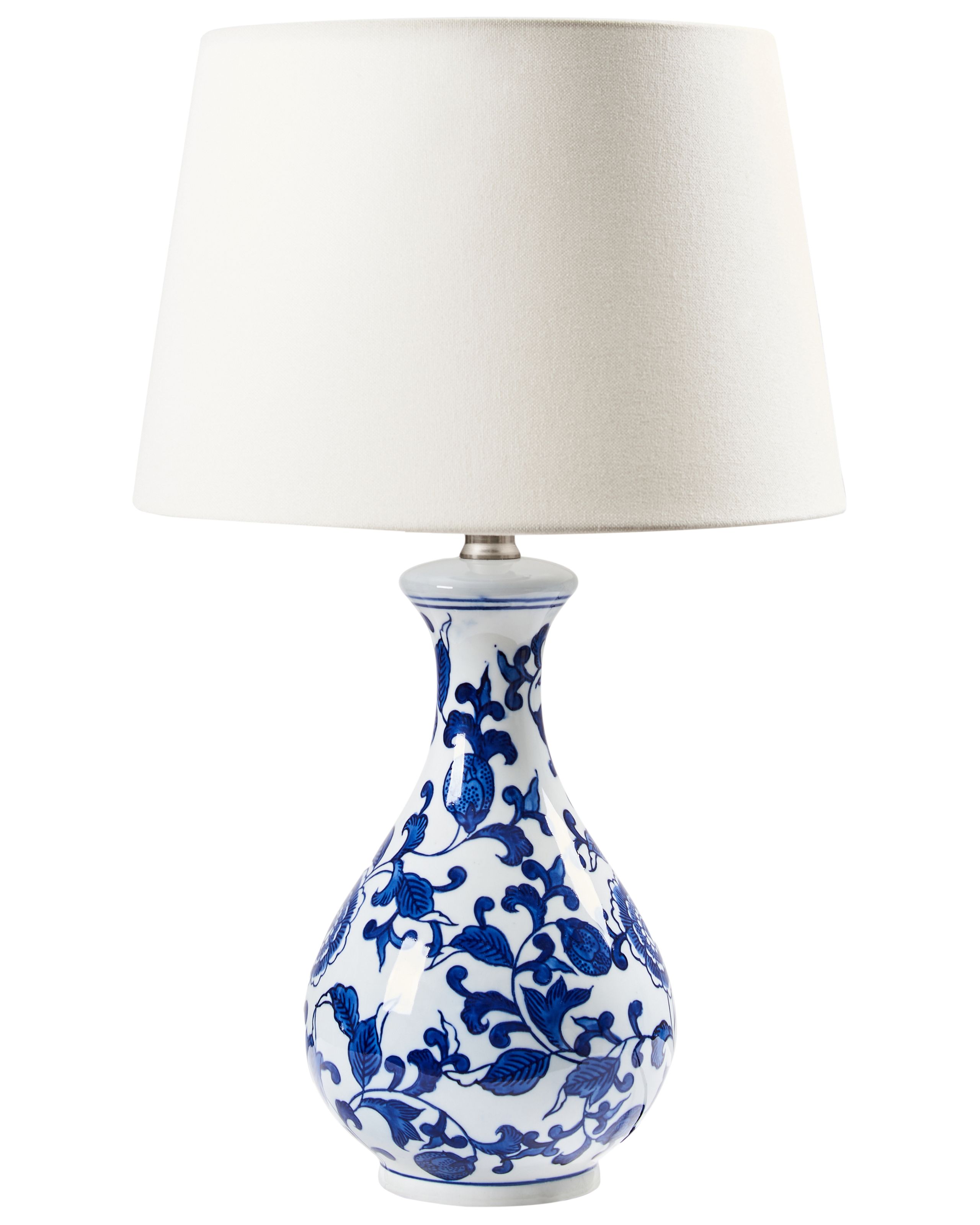Lámpara de mesa carmen porcelana blanco/azul