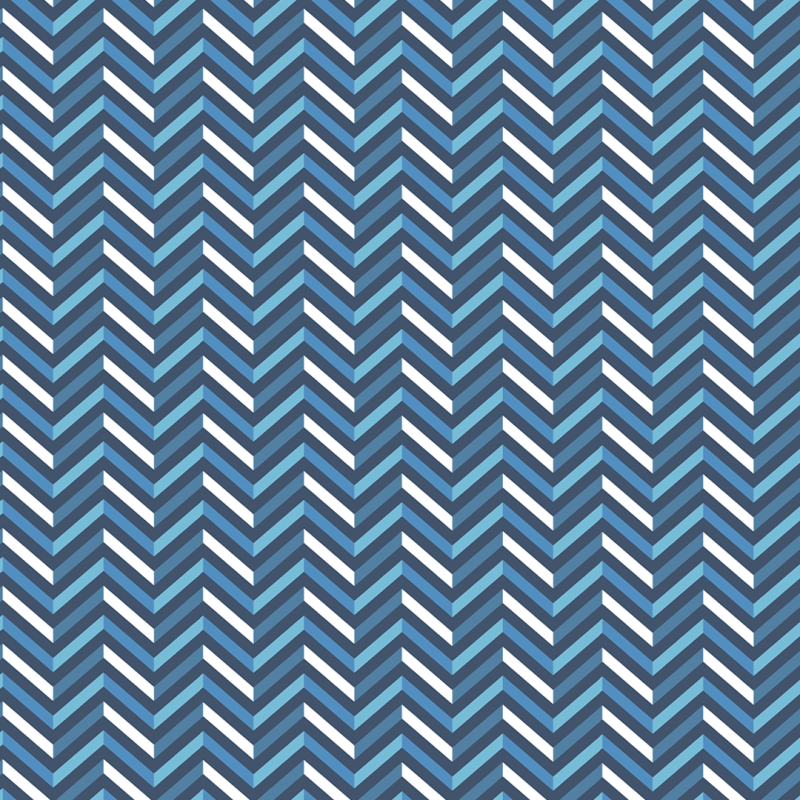 Papel pintado zig zag azules oscuro 60cm por 250cm