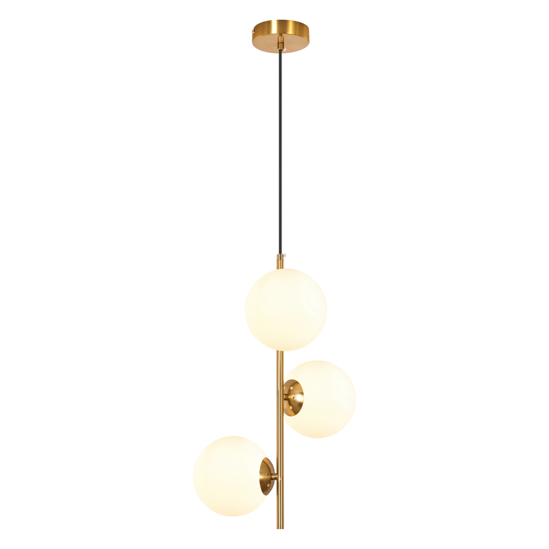 Nettlife colgante oro 3 luces opal g9 para comedor/cocina/salon