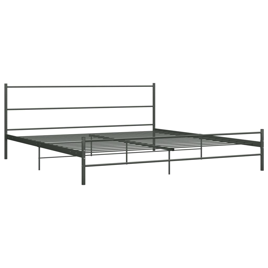 vidaXL estructura de cama sin colchón metal gris 200x200 cm
