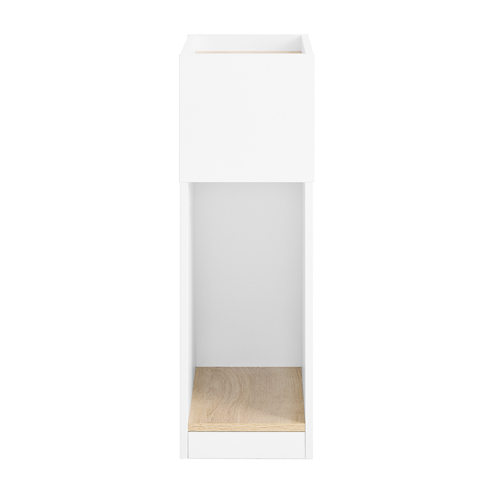 Sobuy mesita de noche moderna blanca con cajón