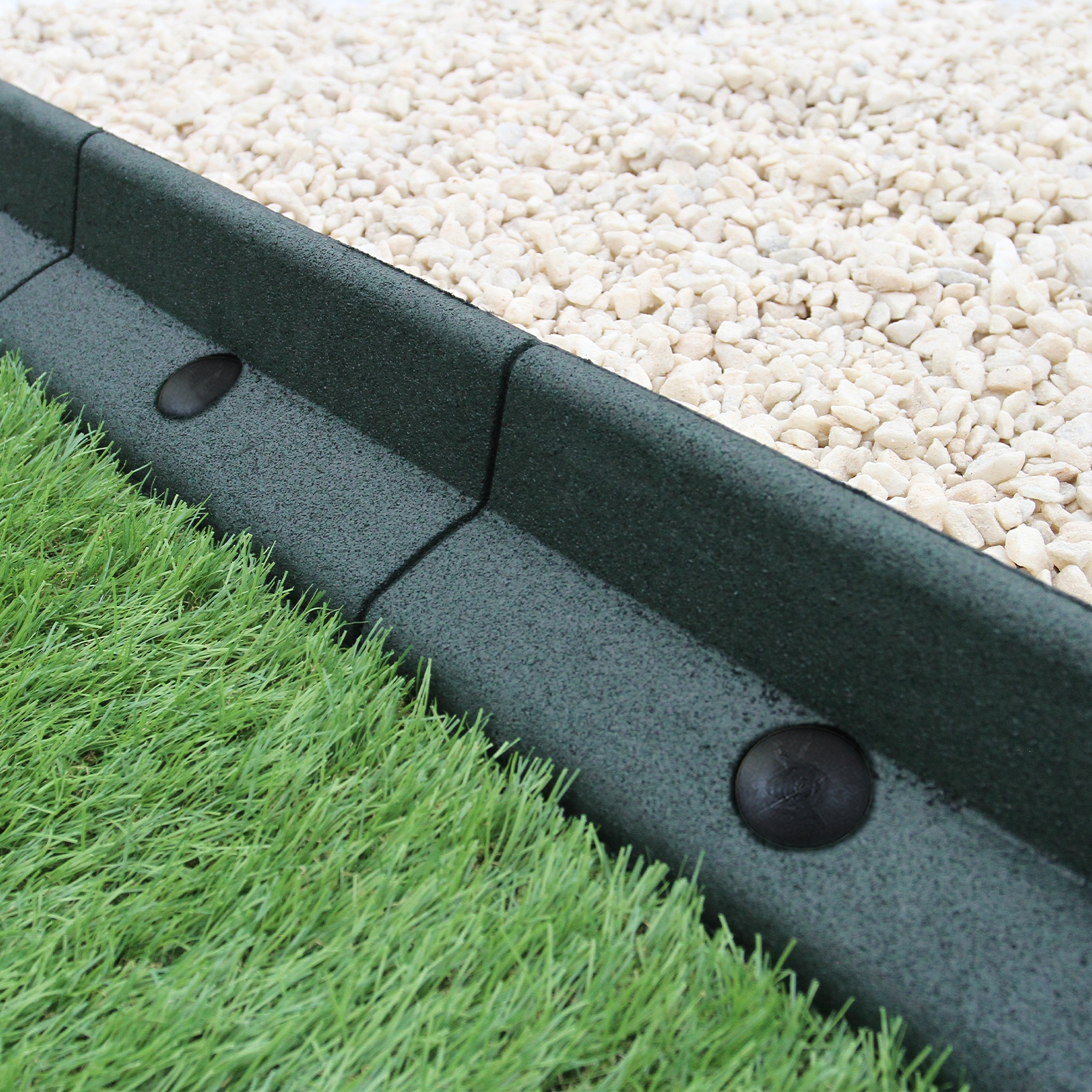 Bordes de césped verde flexibles paquete de 4 x 1.2m