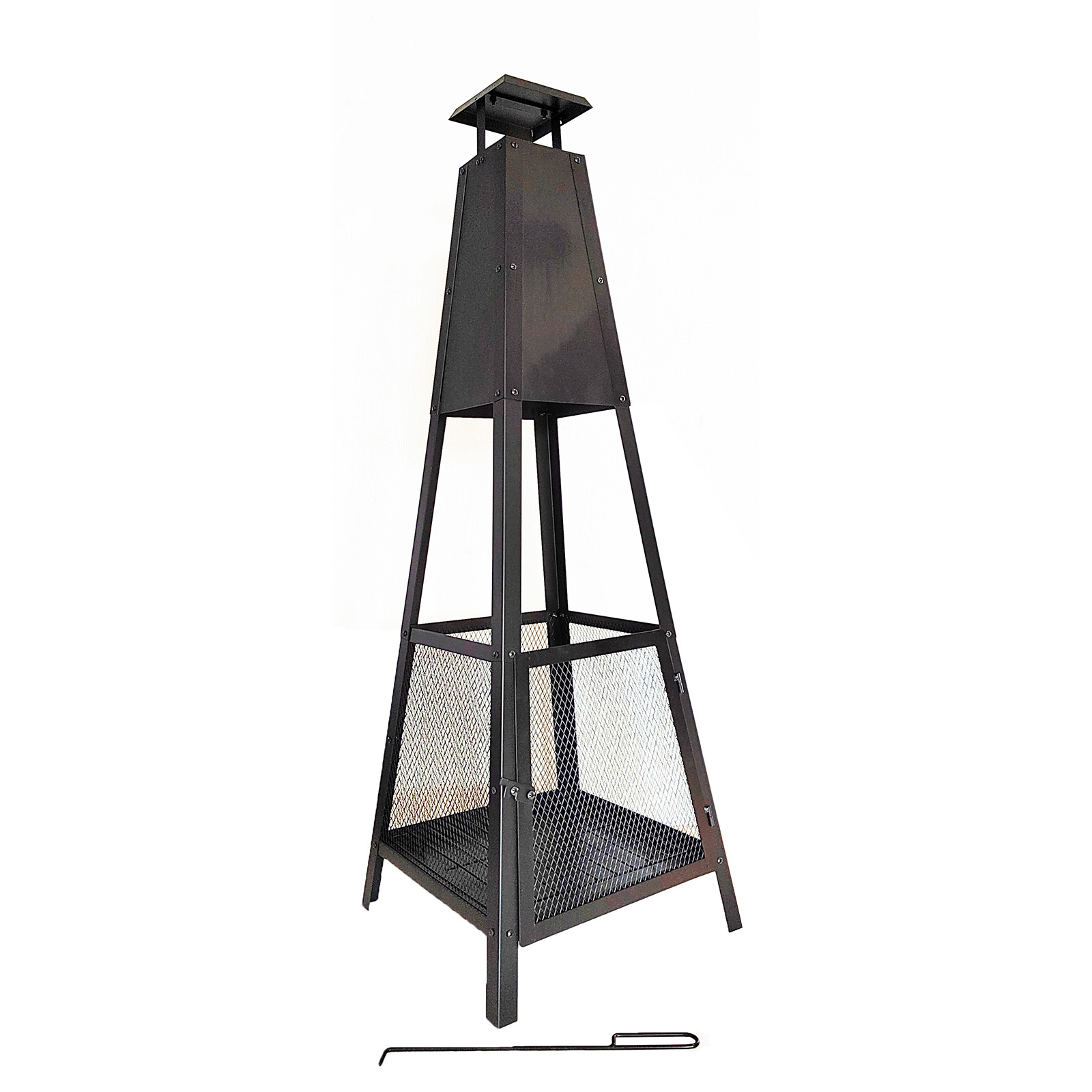 Chimenea en acero uso exterior para jardín o terraza kekai akita totem 40x4