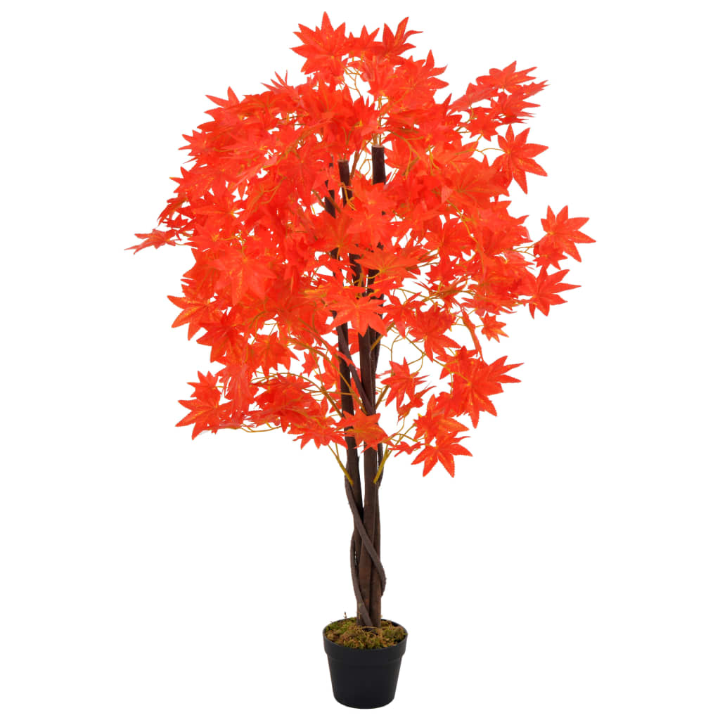 Planta artificial árbol de arce con macetero rojo 120 cm eerf4349