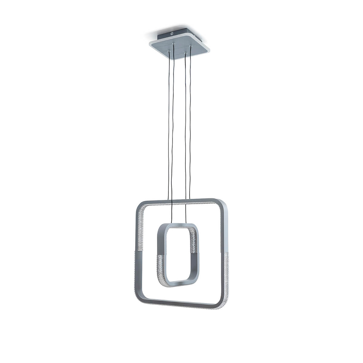 Lámpara coLGante skadi LED 88w blanco/gris 30x30–50x50