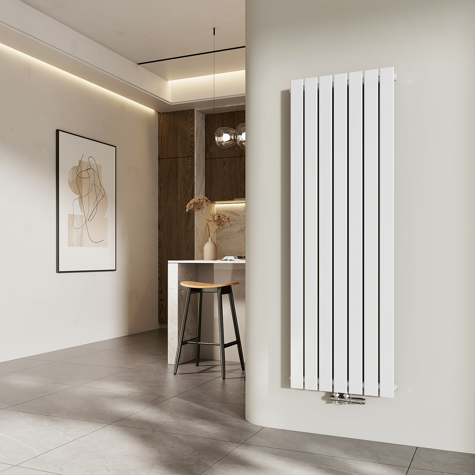 Emke radiador agua caliente acero plano monocapa blanco 160x54 cm
