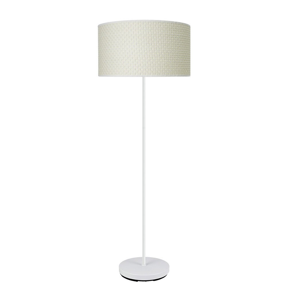 Pie de salón 1xE27 blanco cañizo blanco 163x40x40cm moda