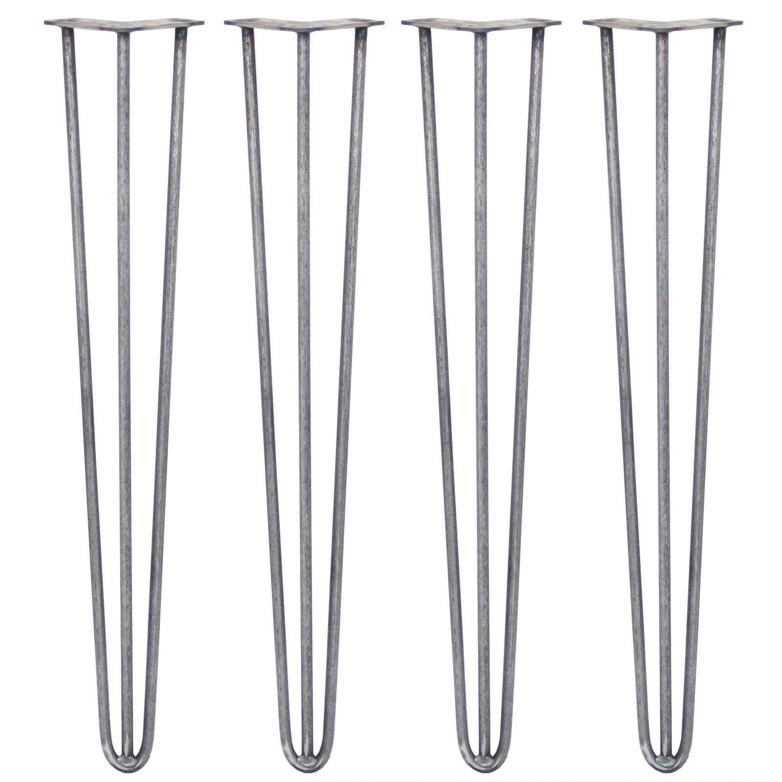 4 patas de horquilla skiski legs 71cm acero natural 3 dientes 12mm