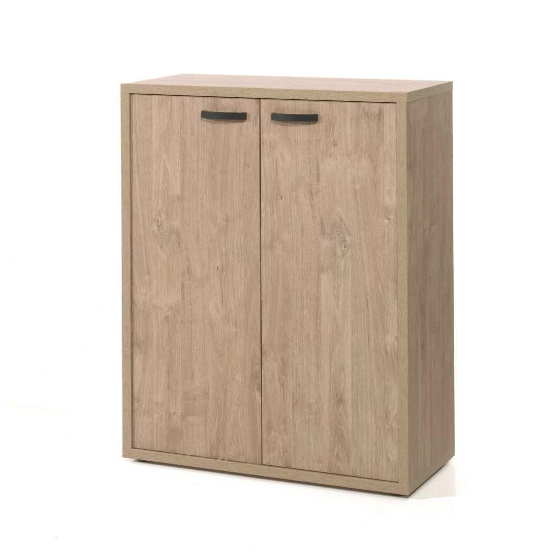 Mueble de almacenamiento para oficina 2 puertas color roble dorado colecció