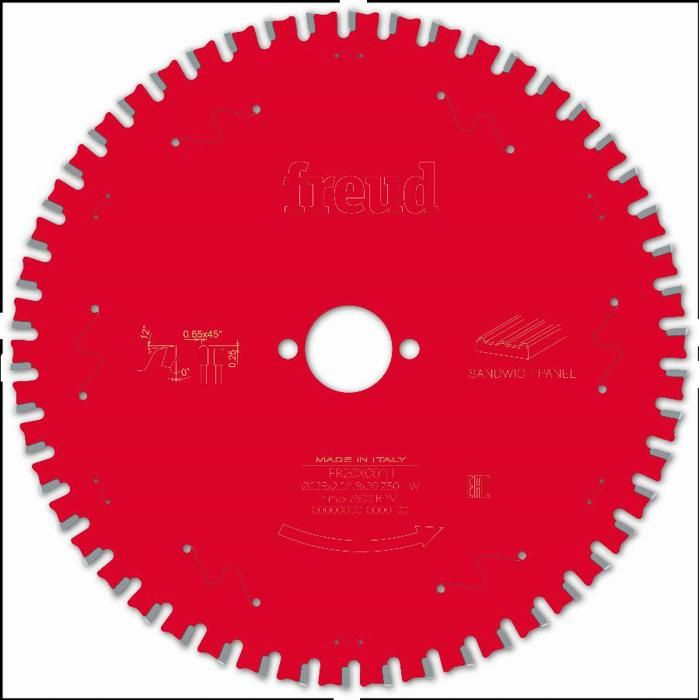 Hoja para sierra circular portátil freud - ø235 2,2/1,8 al30 z50 tpb 0° - f