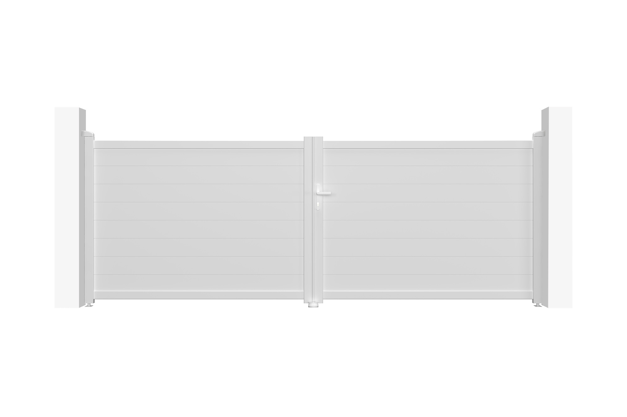 Puerta batiente automática eiger 4m h.140cm blanca + motor tanker b250