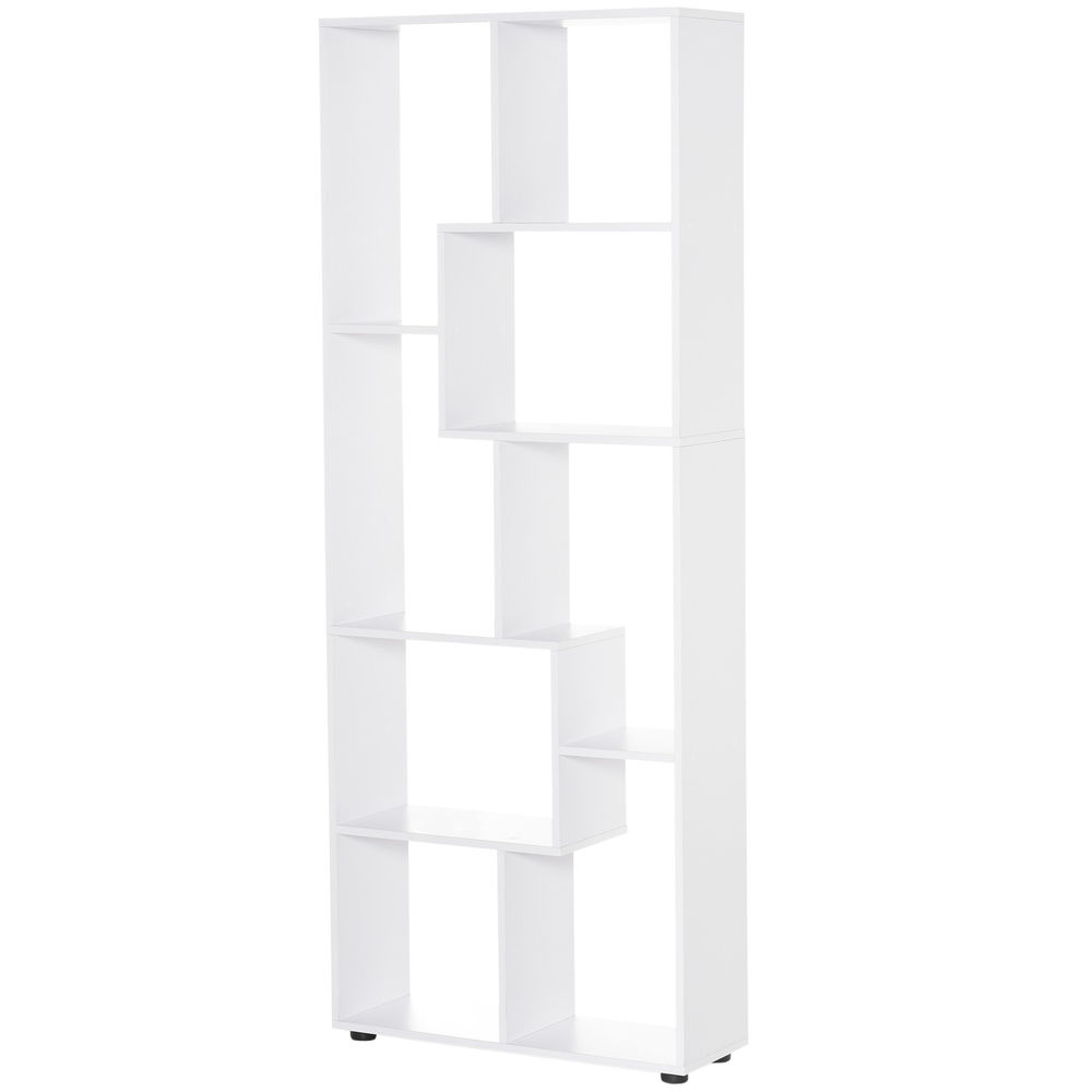 Estantería 70x24x178 cm color blanco Homcom, oficina - muebles de oficina