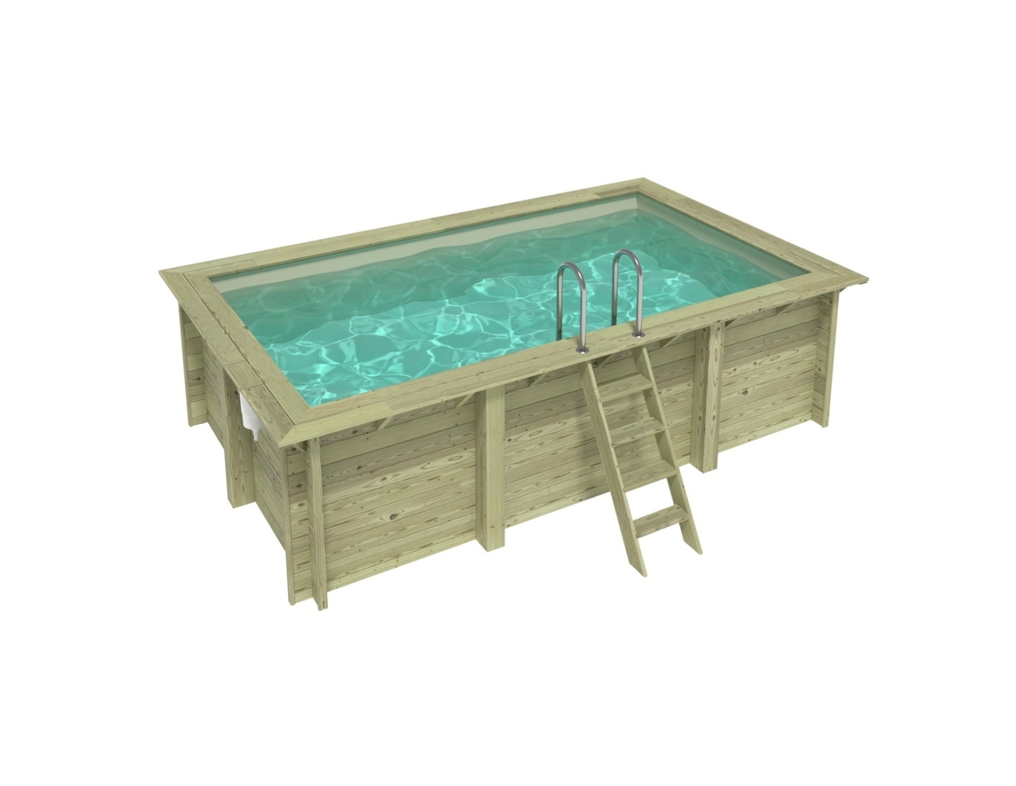 Piscina de madera aqua 4.65x2.85 – h.1.24, arena, con vigas ipn