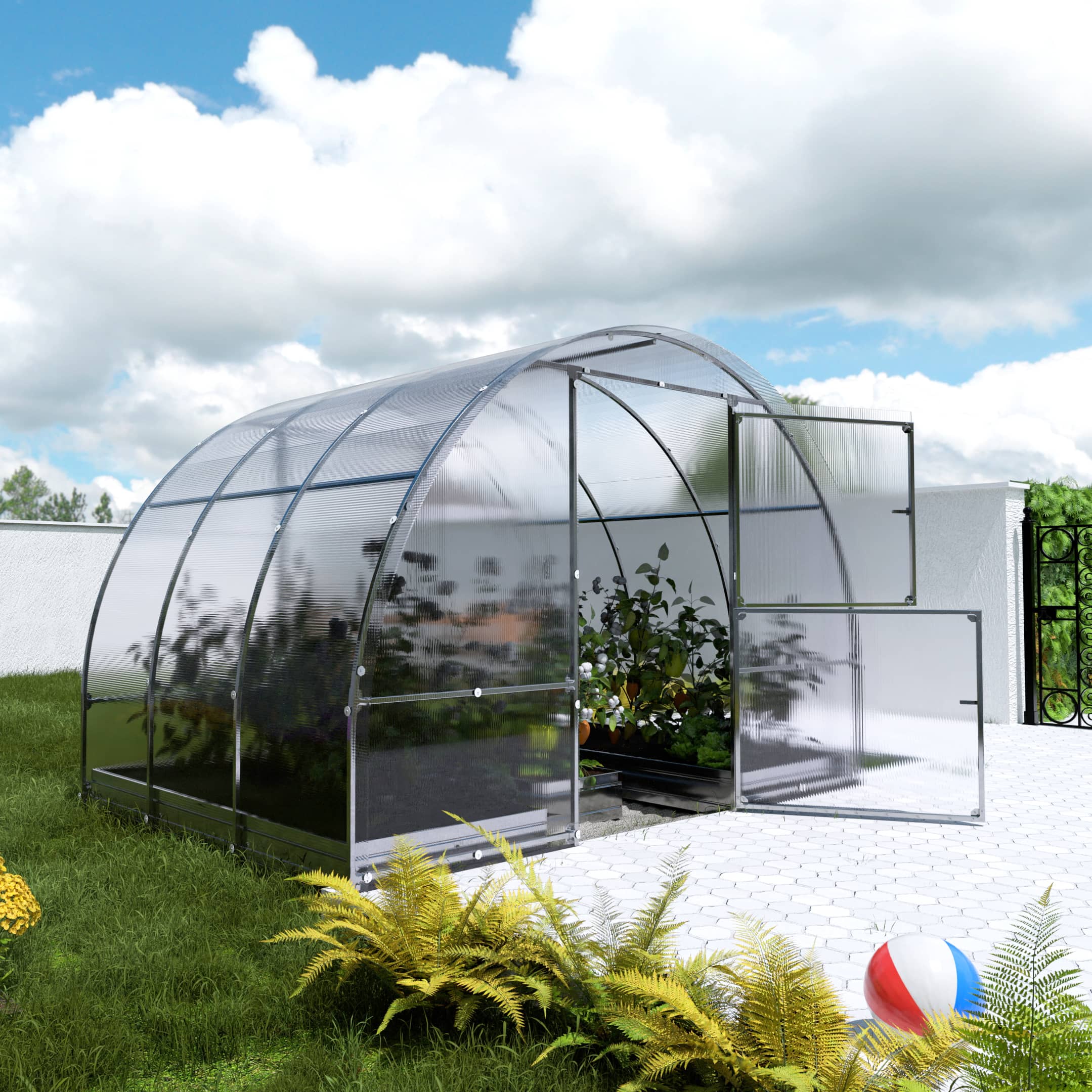 Invernadero de jardín easy 3 x 2 m (6 m²), policarbonato de 4mm