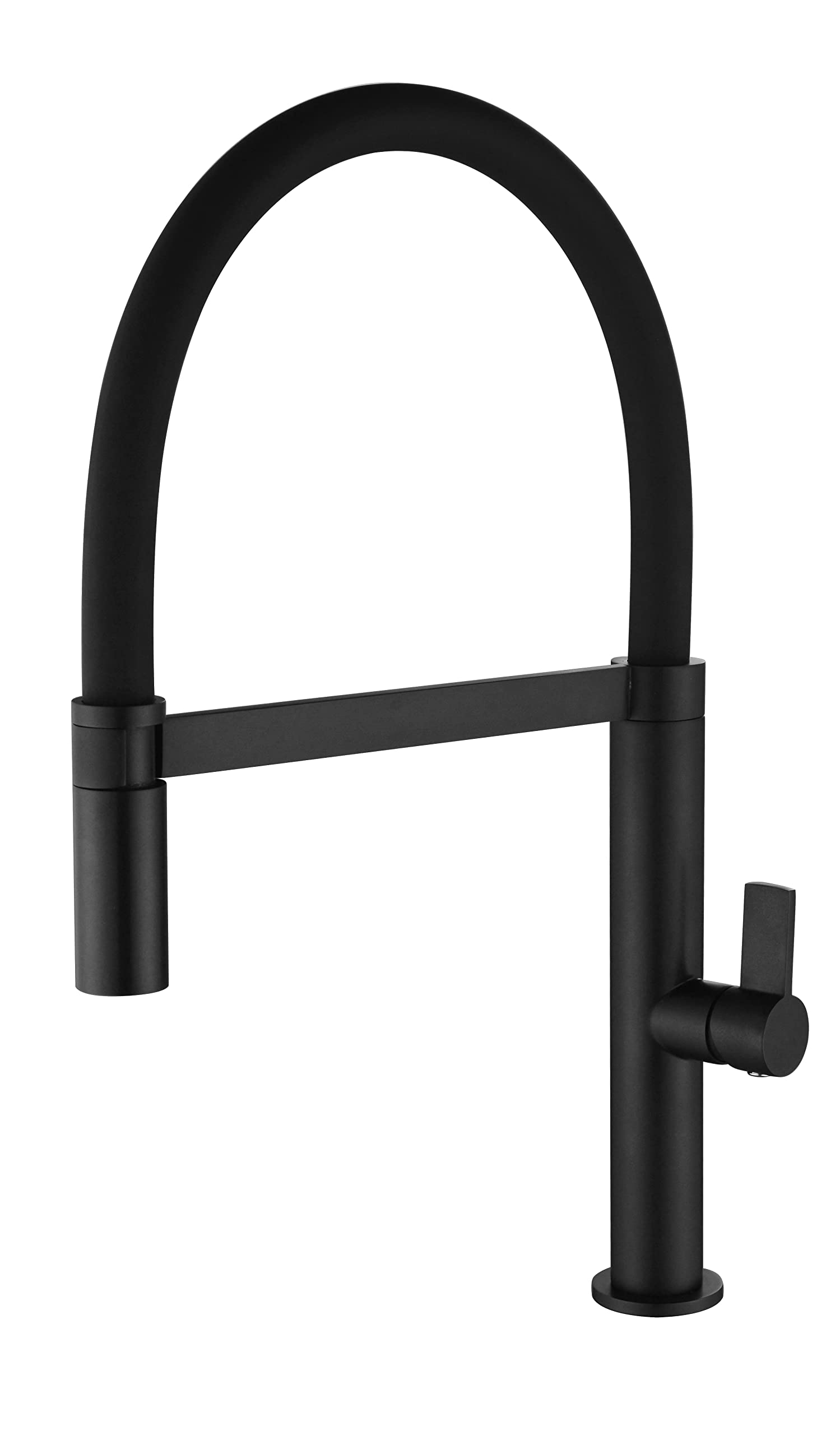 Imex - grifo monomando de cocina extraíble negro serie laos