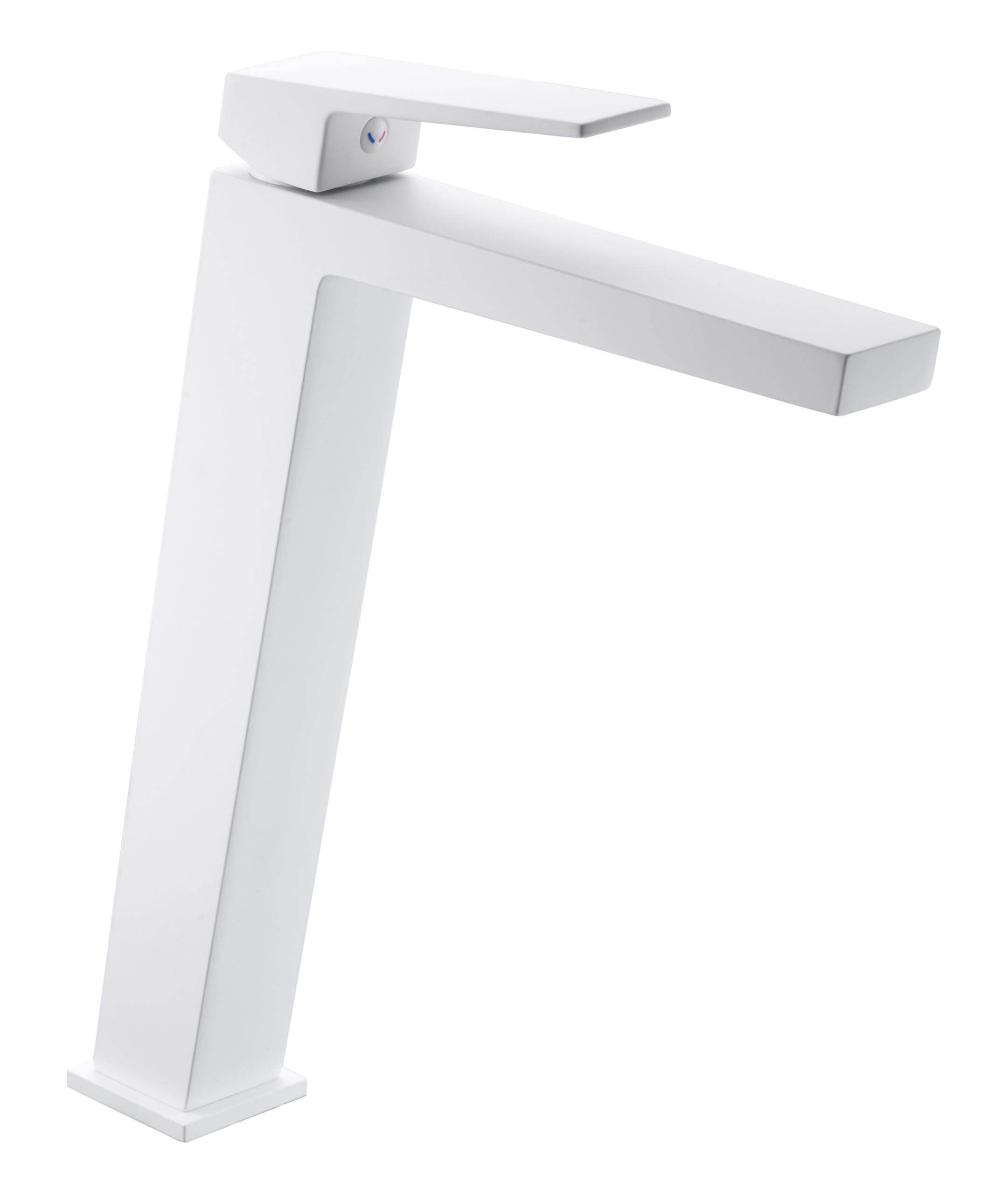 Imex - grifo monomando lavabo caño alto blanco serie art