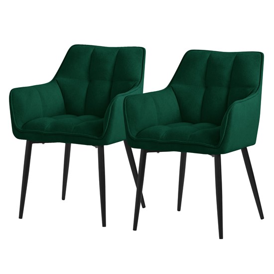 2x sillas de comedor asiento verde oscuro sillón ergonómico