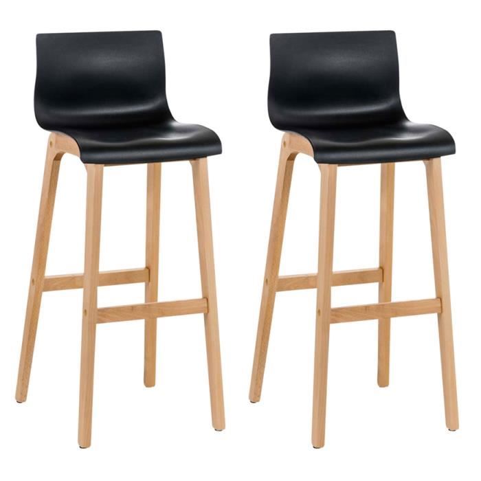 Taburetes de bar modernos - 2 uds - negro - 101 cm