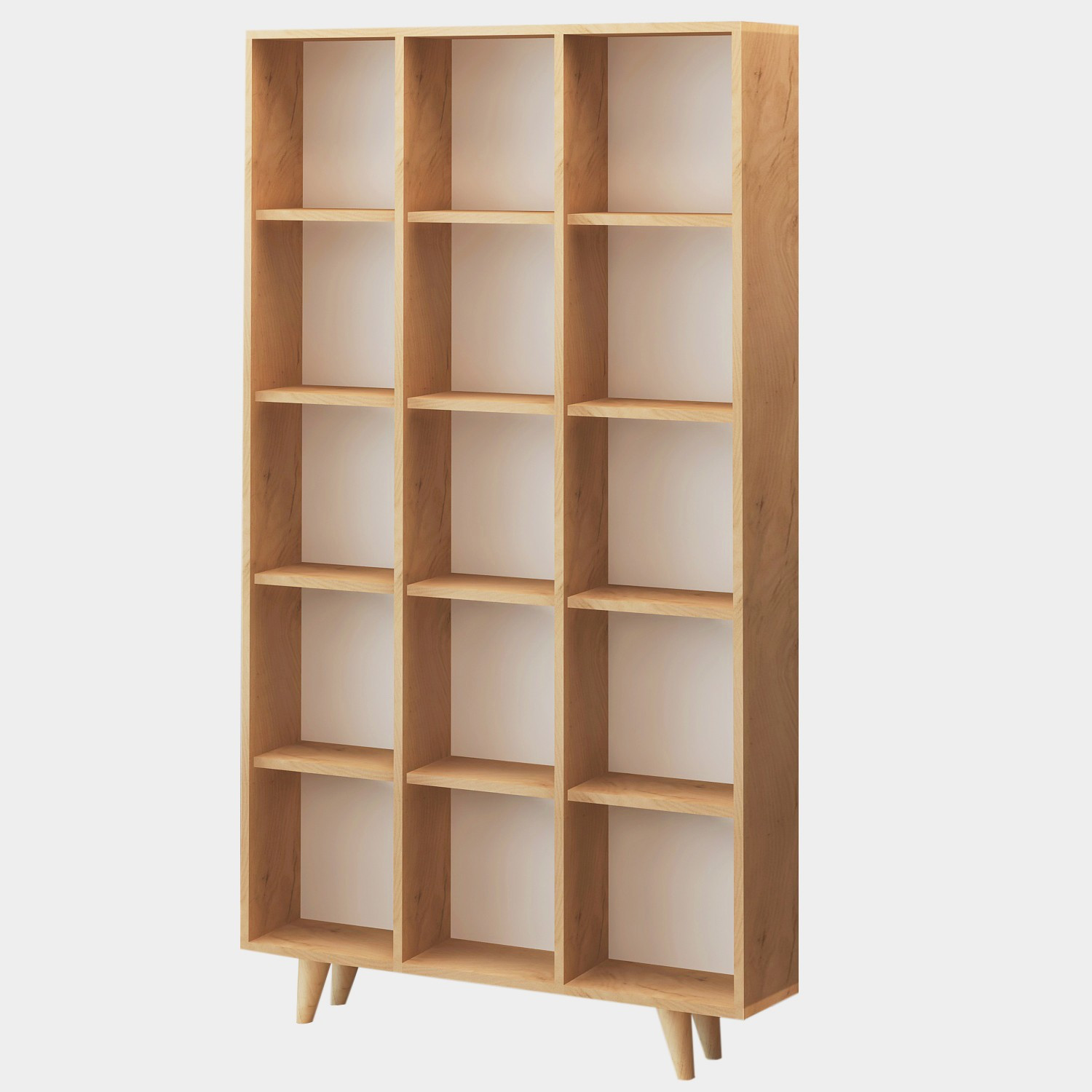 Estantería de madera <<zipa>> 100 x 25 x 184 cm - roble