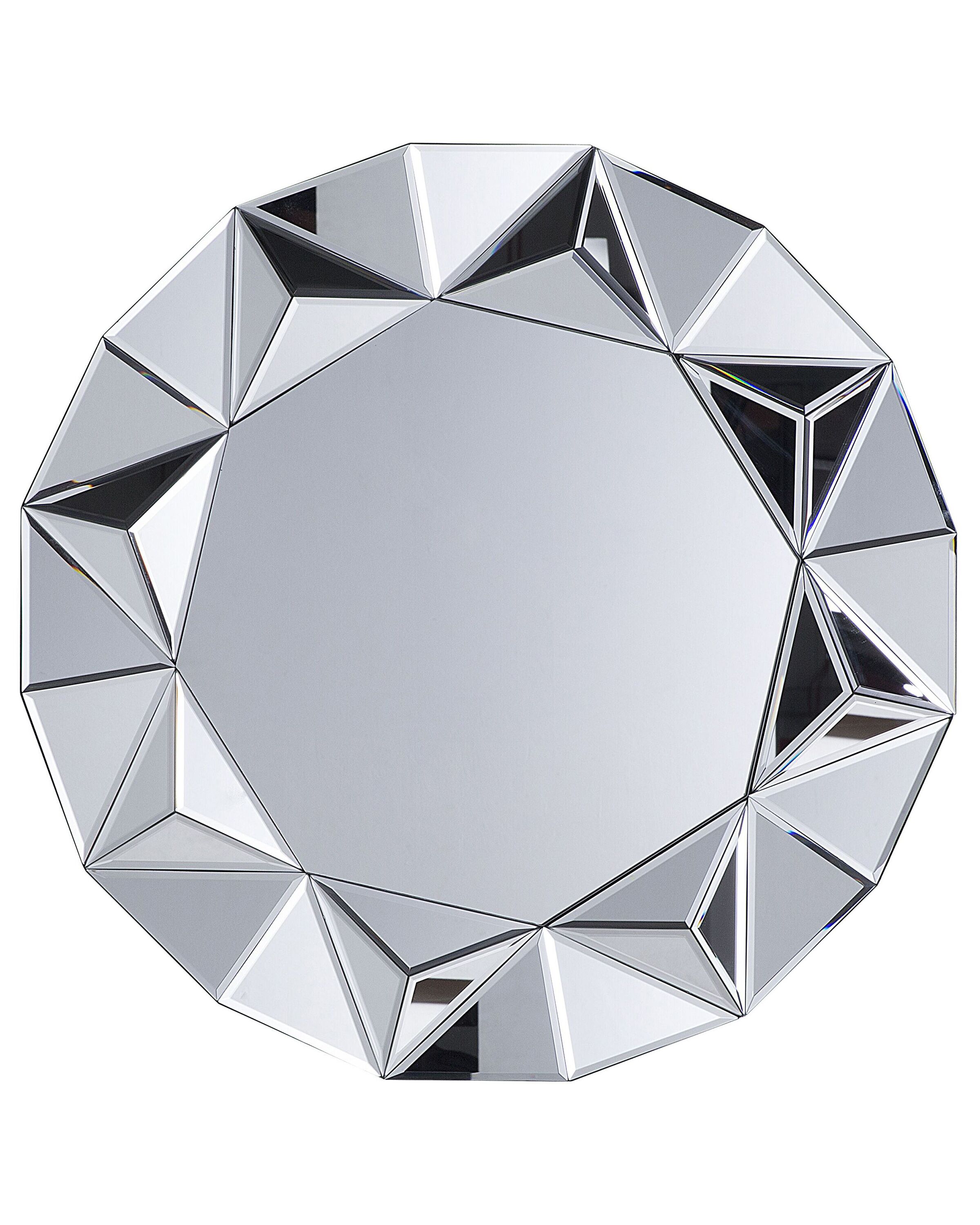 Espejo de pared habay 70 cm 70 cm plateado