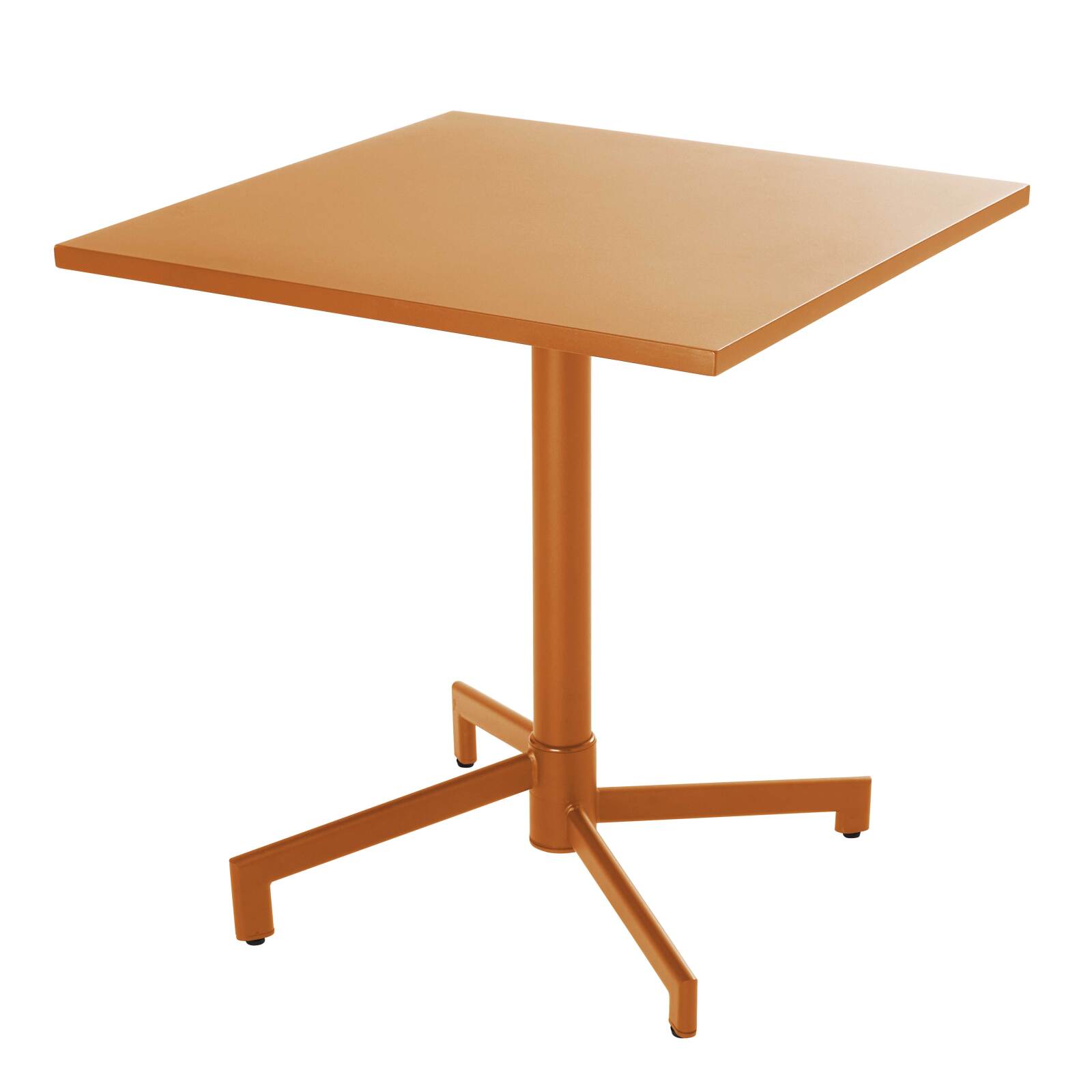 Oviala - mesa cuadrada de jardín tipo bistró con tapa plegable caramelo