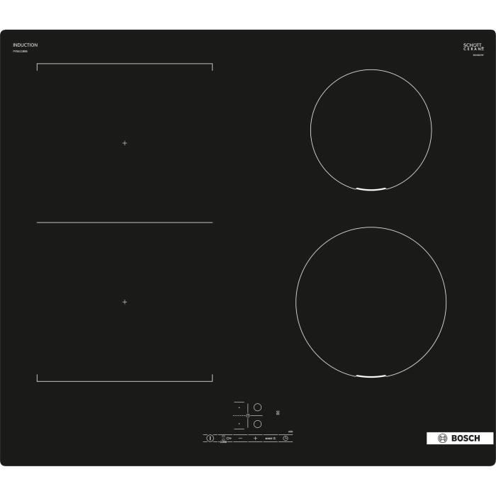 Placa de inducción - Bosch ser4 - 4 zonas - 6900 w - 59,2 x 52,2 cm - pvs61