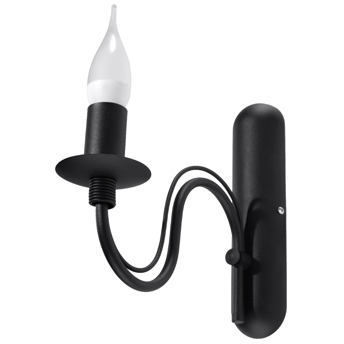 Lámpara de pared minerwa 1 negro acero 6x25x25cm