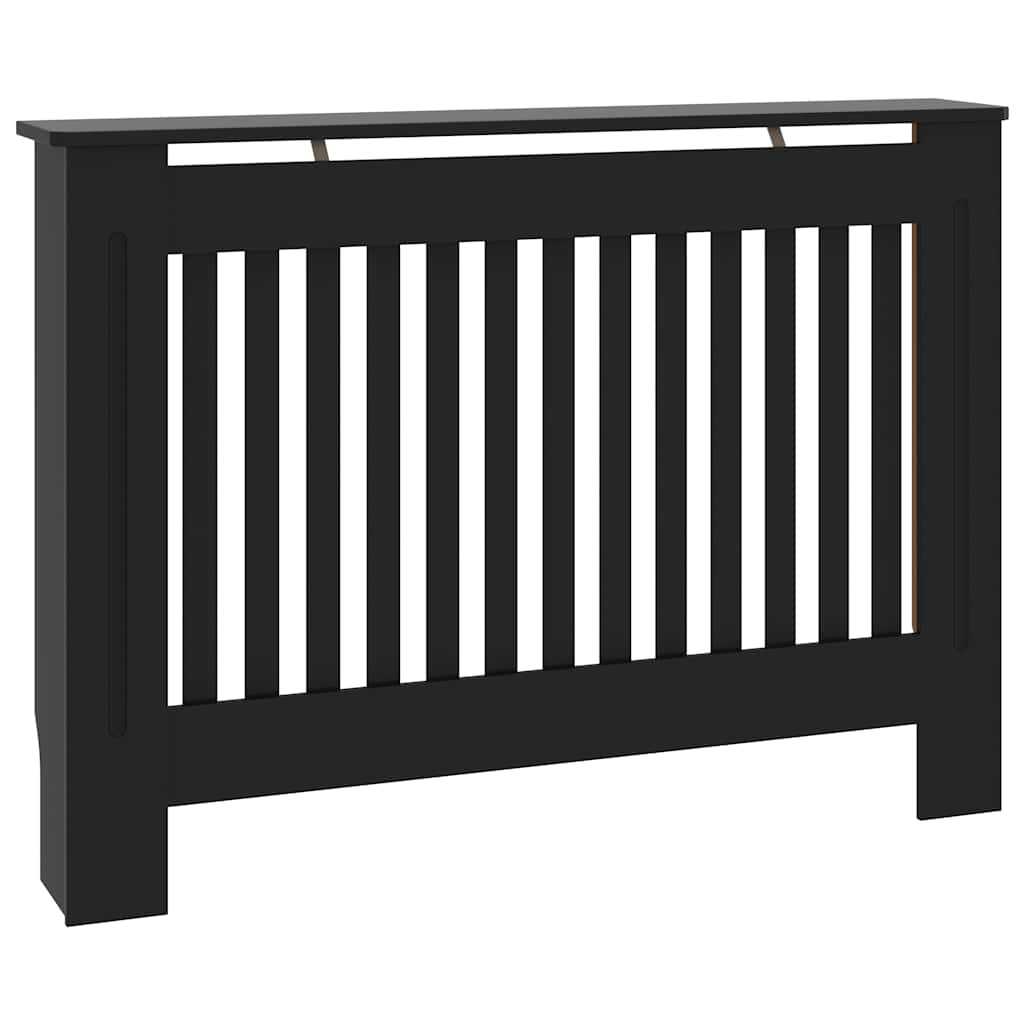 vidaXL cubierta para radiador madera de ingeniería negro 112x19x81,5 cm