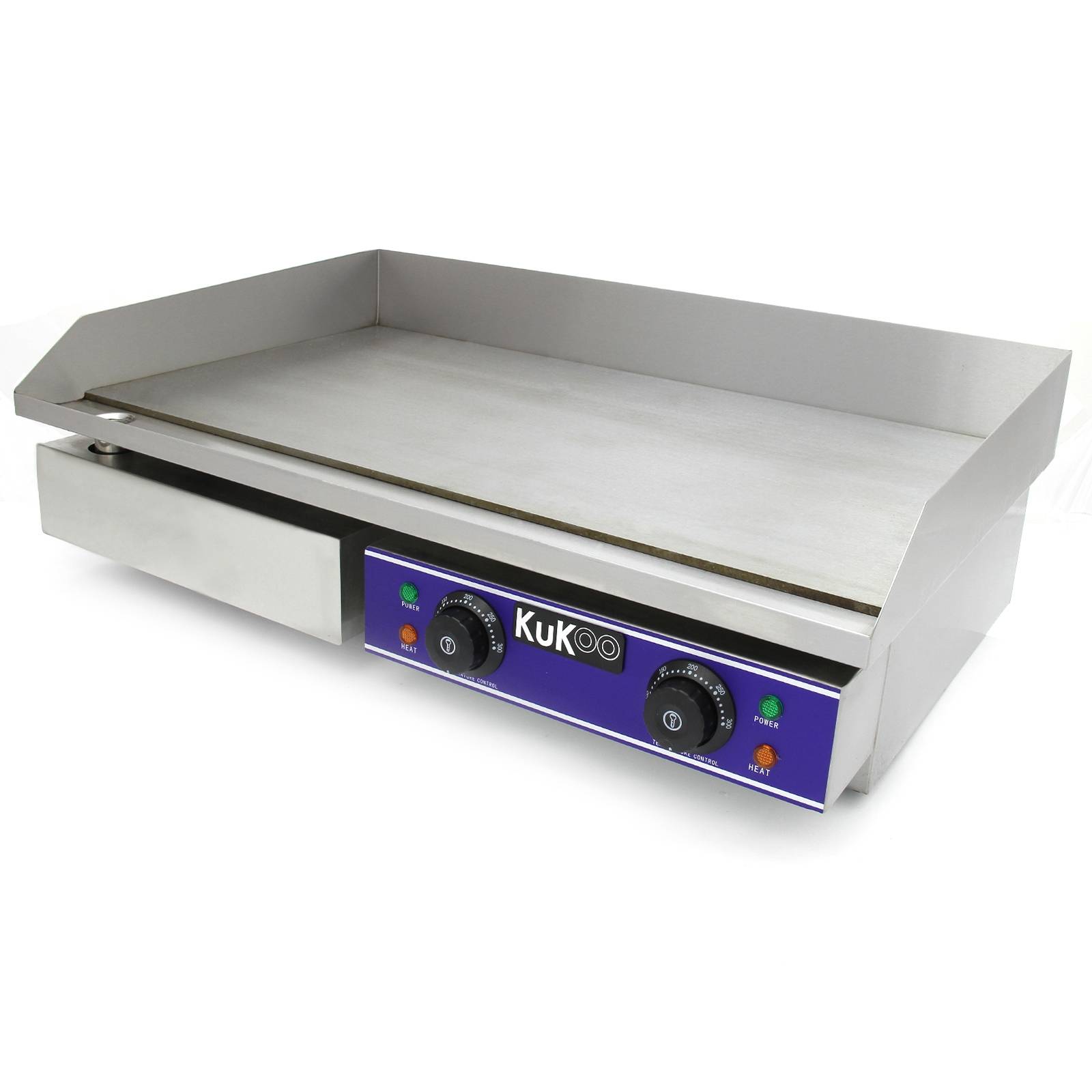 Plancha eléctrica de cocina kukoo 70cm de acero inoxidable