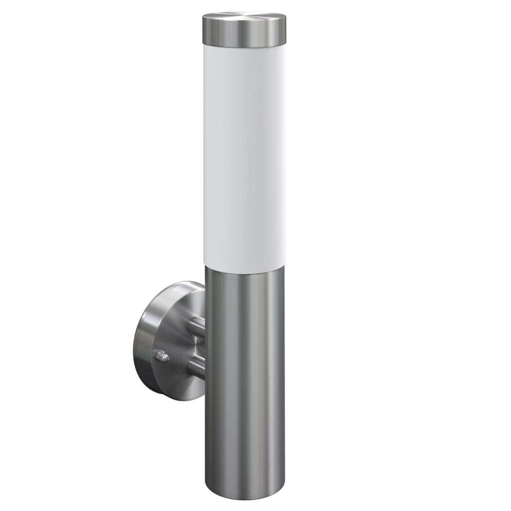 vidaXL lámpara de pared rvs para interior y exterior impermeable
