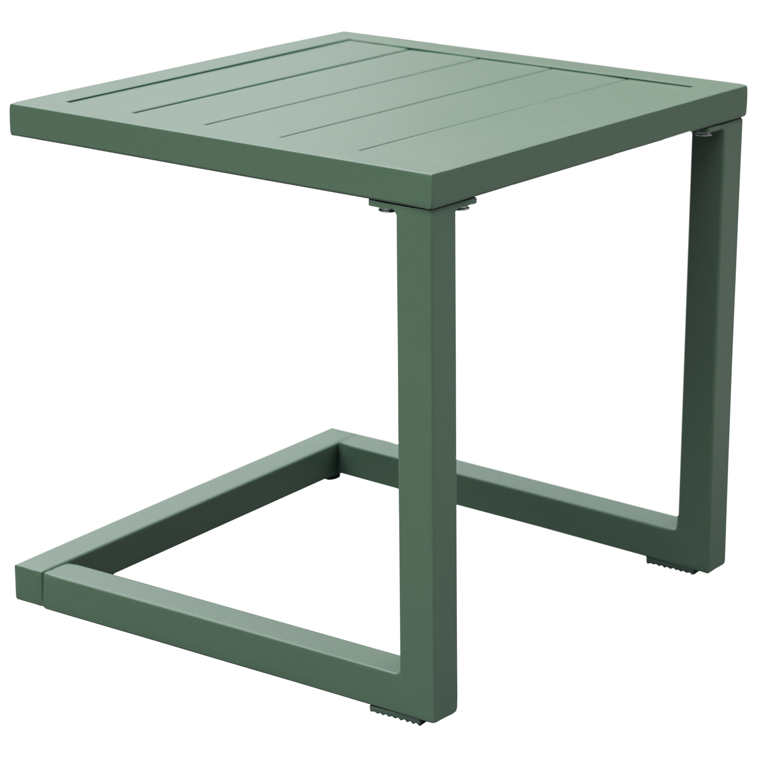 Mesa auxiliar barbados de aluminio verde sabio