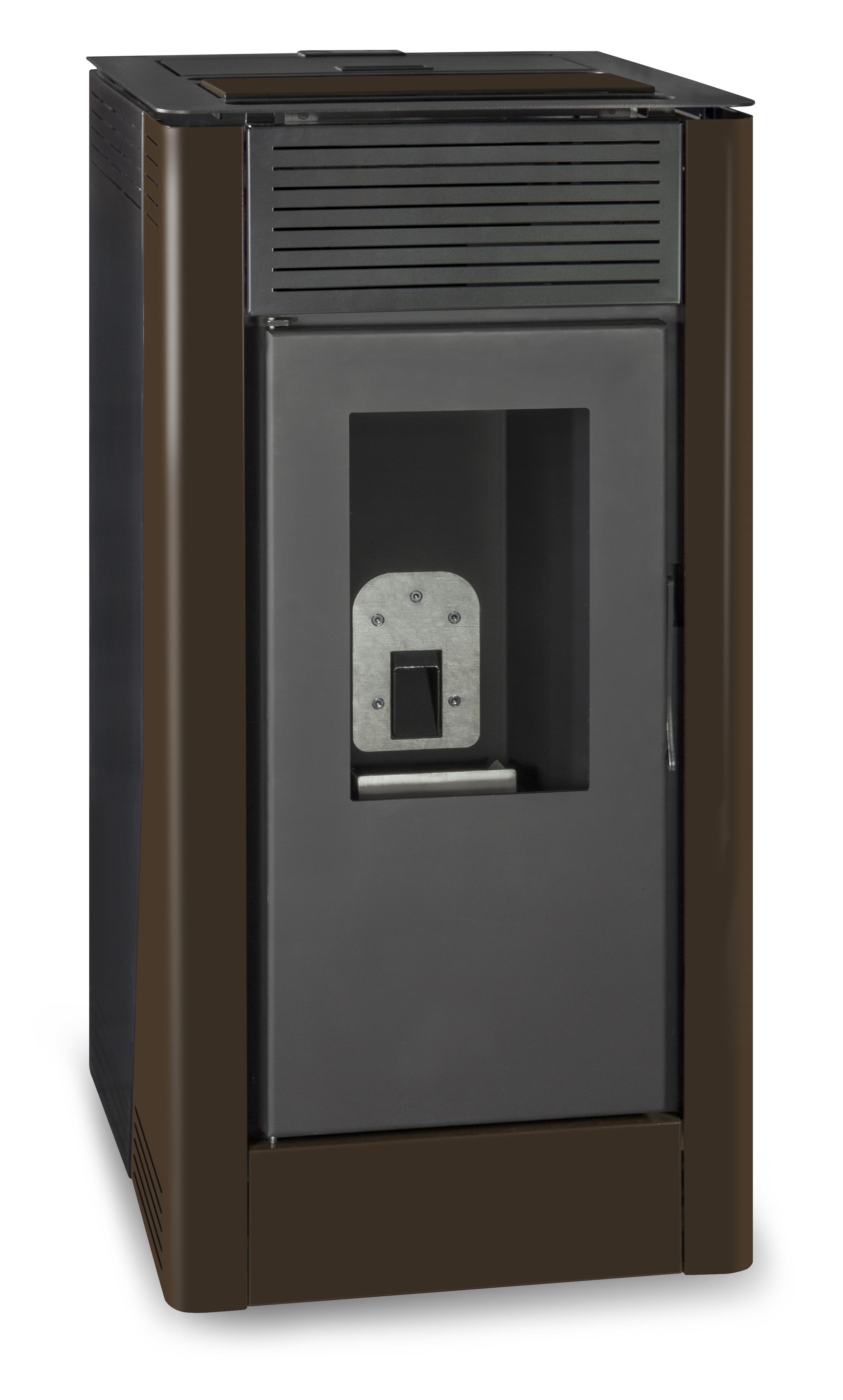 Tj - hidro estufa de pellets modelo velika de 15 kw - color marrón