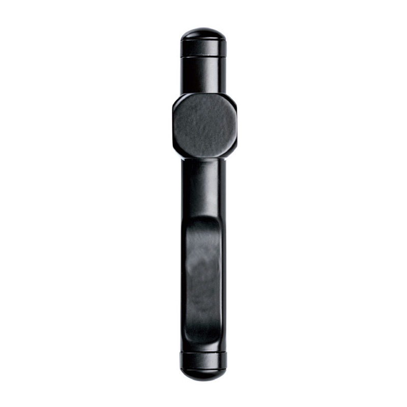 Pomo puerta 4481 con placa estrecha negro 1/2 juego