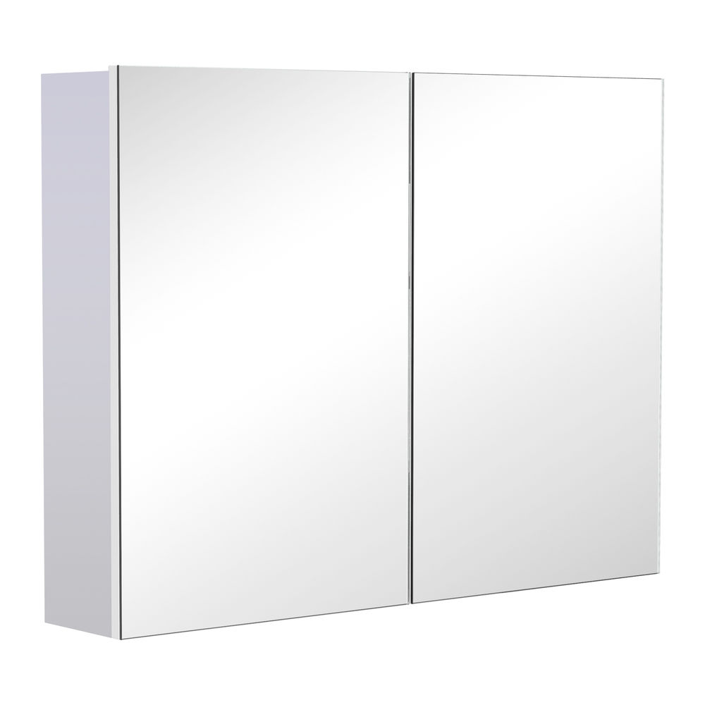 Armario con espejo 80x15x60 cm mdf, vidrio color blanco Homcom