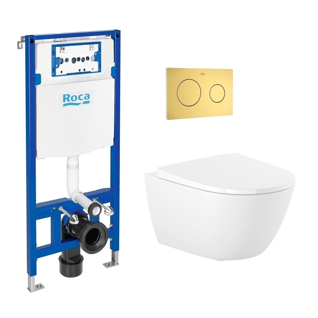 Pack roca duplo + pl10 oro + wc roca ona 53 soft-close