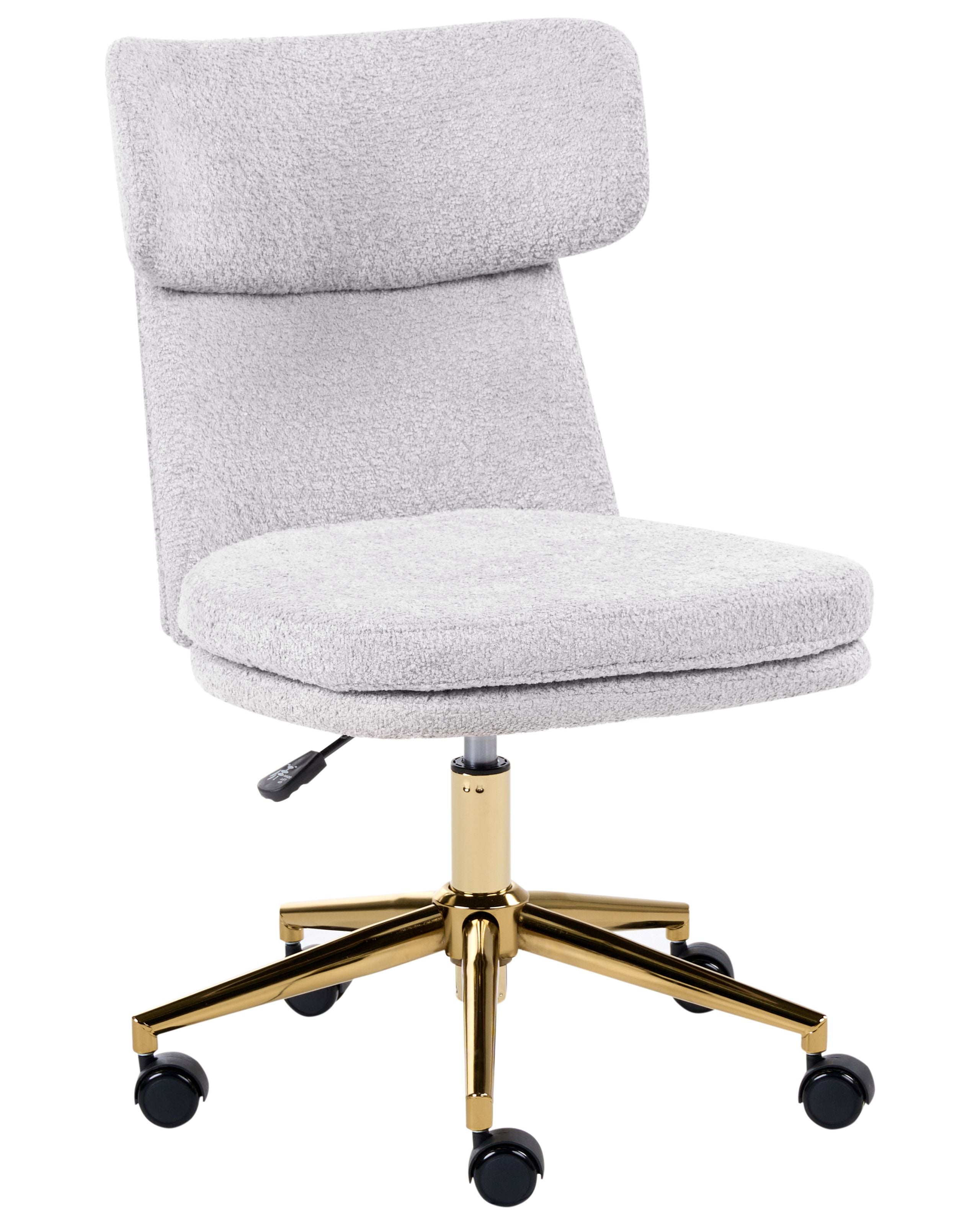 Silla de escritorio granby bouclé gris claro