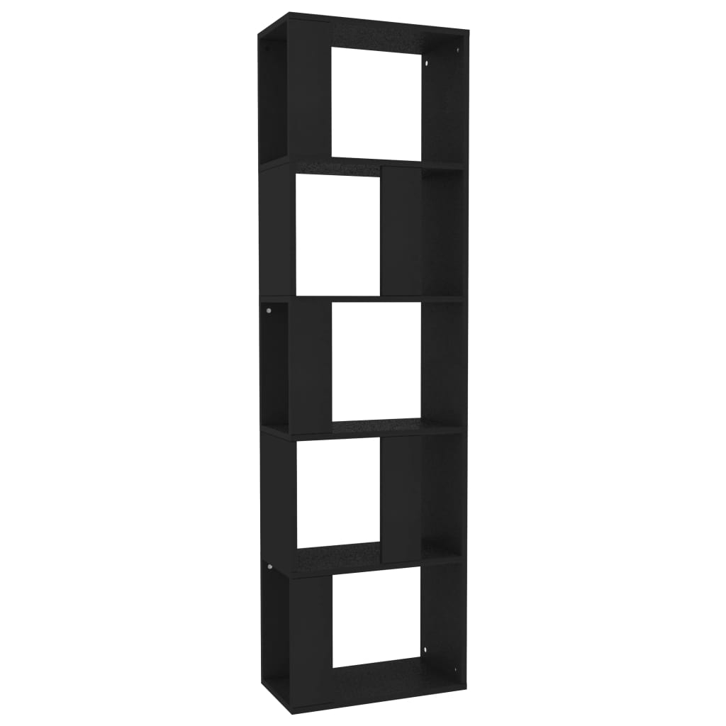 vidaXL estantería/divisor madera contrachapada negro 45x24x159 cm