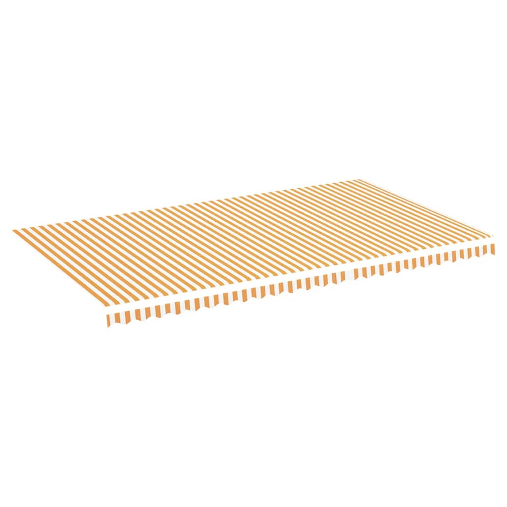 vidaXL tela de repuesto para toldo amarillo y blanco 6x3,5 m