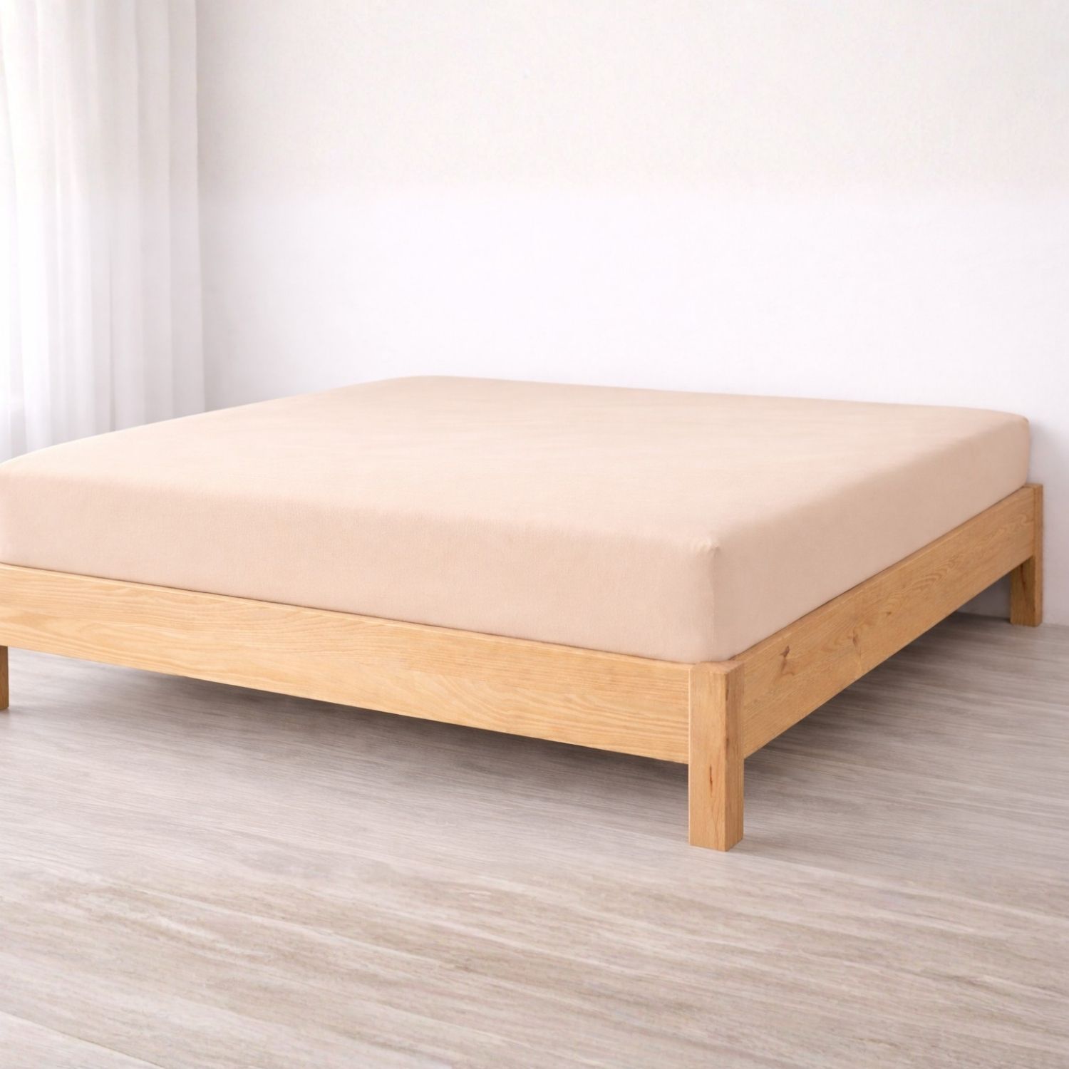 Sábana bajera beige cama 135cm - 100% algodón - donegal collections