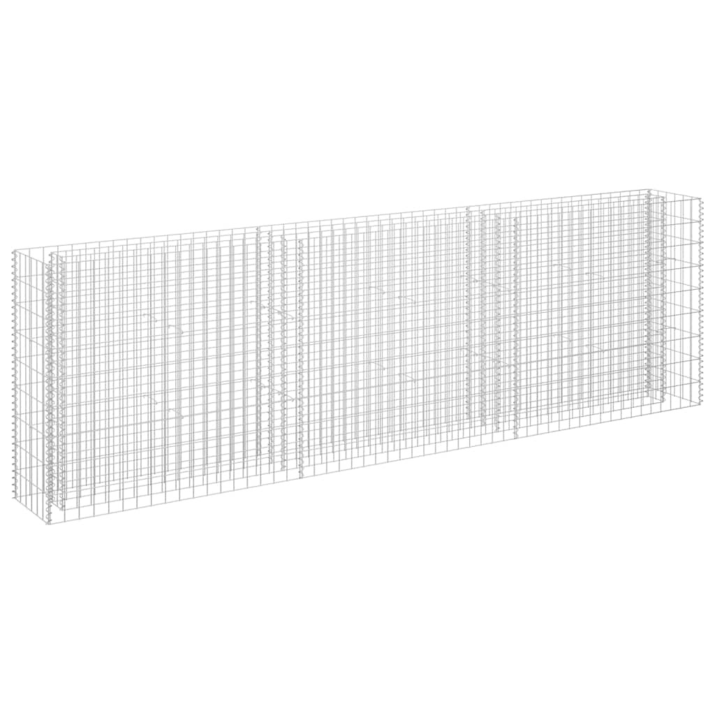 vidaXL arriate de gaviones de acero galvanizado 270x30x90 cm
