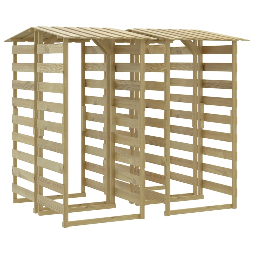 vidaXL pérgolas con techo 4 uds madera pino impregnada 100x90x200 cm