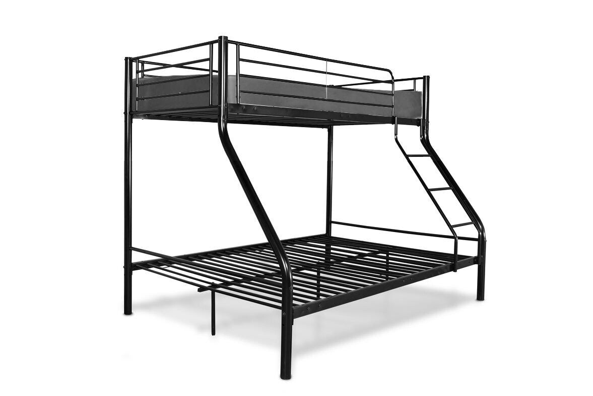 Litera de matrimonio metalica negro + 1 colchon de arriba (90x190 cm)