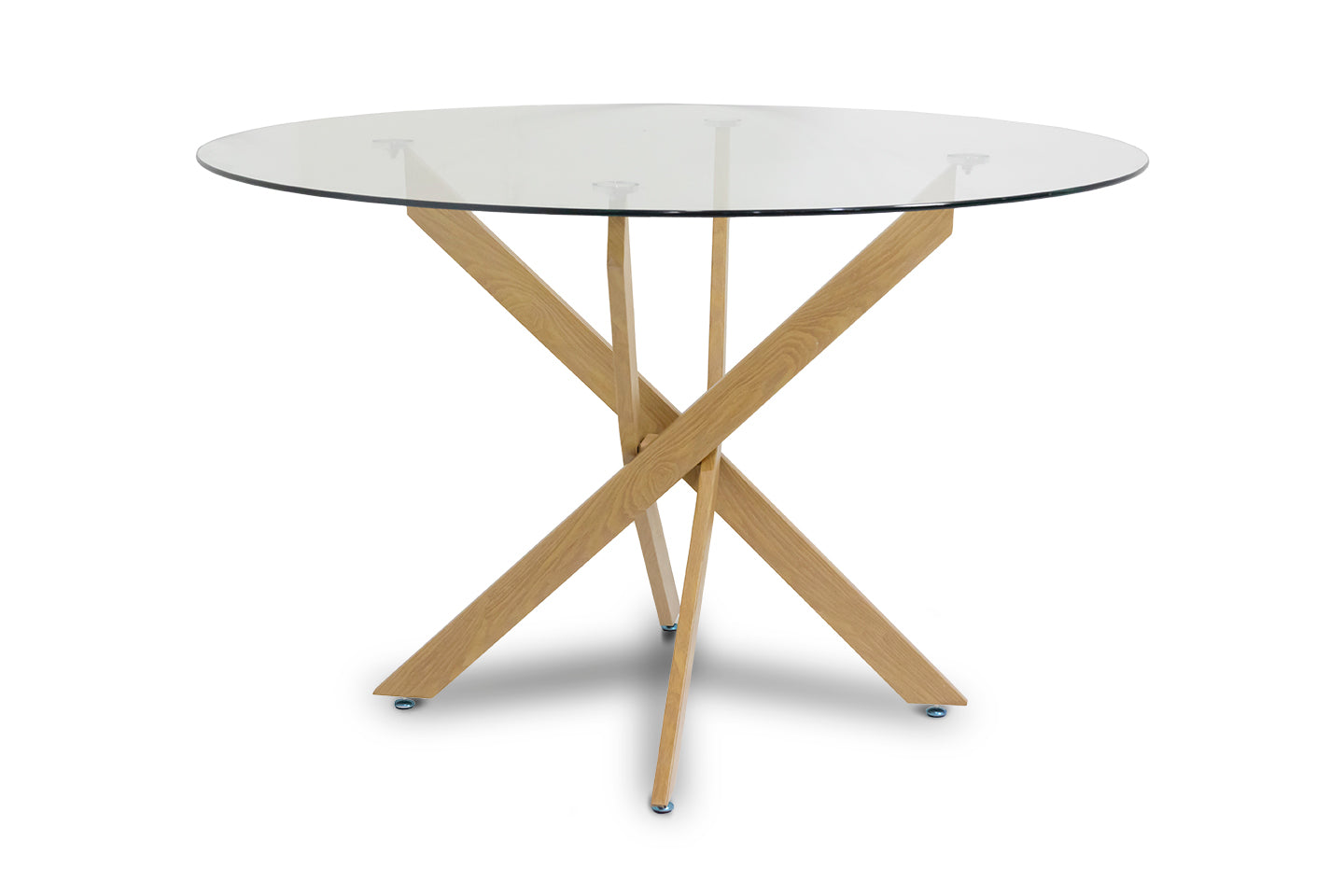 Mesa redonda de cristal templado 120cm dt. Comedor o cocina, cambria
