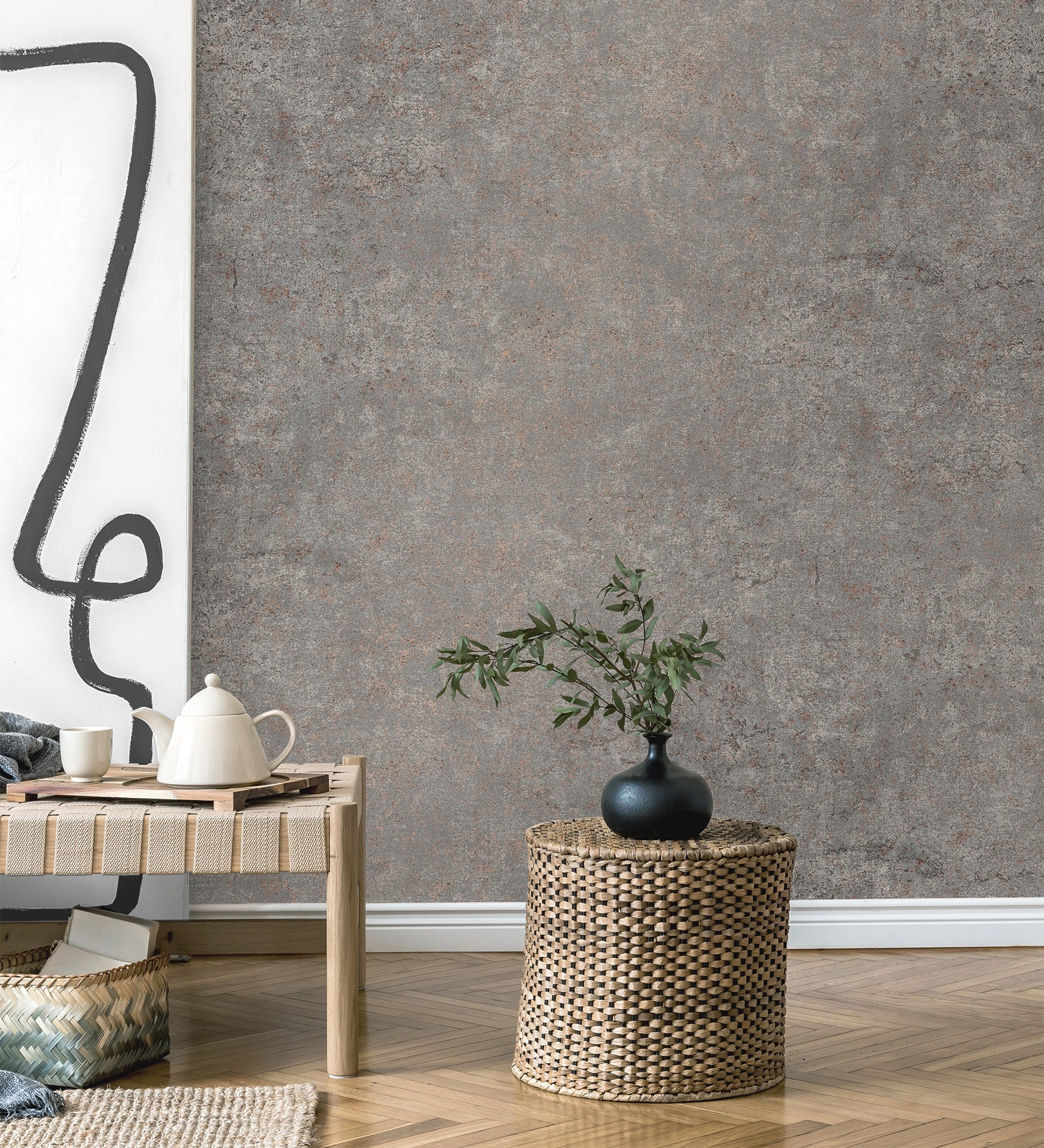 Papel pintado gaulan piedra natural texturizado en arena tonos 5.23m²