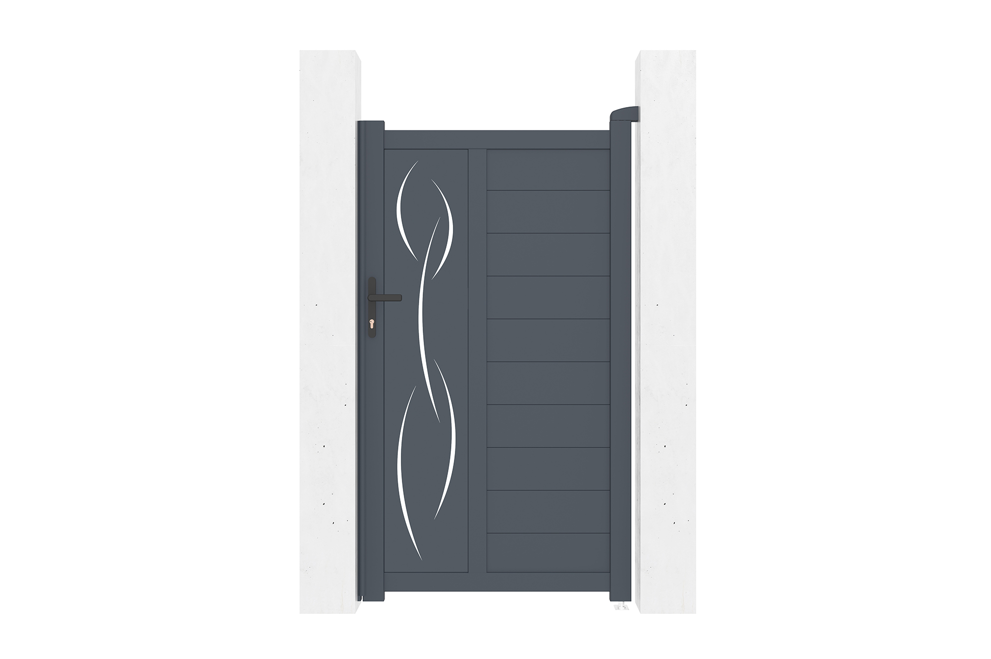 Puerta de jardín life 1m h.180cm + kit de inversión de apertura